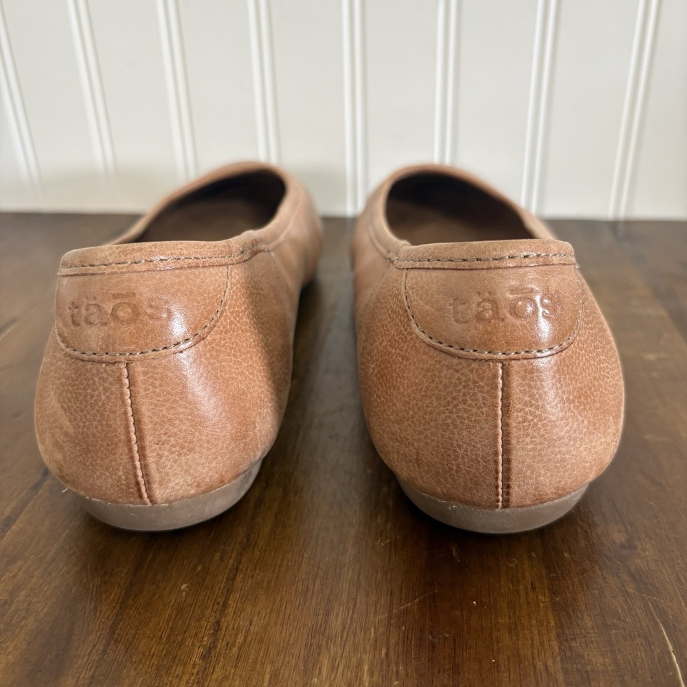 Taos Rascal Caramel Brown Leather Ballet Flats Slip On Comfort Size 8 RAS-13715 - Picture 6 of 9